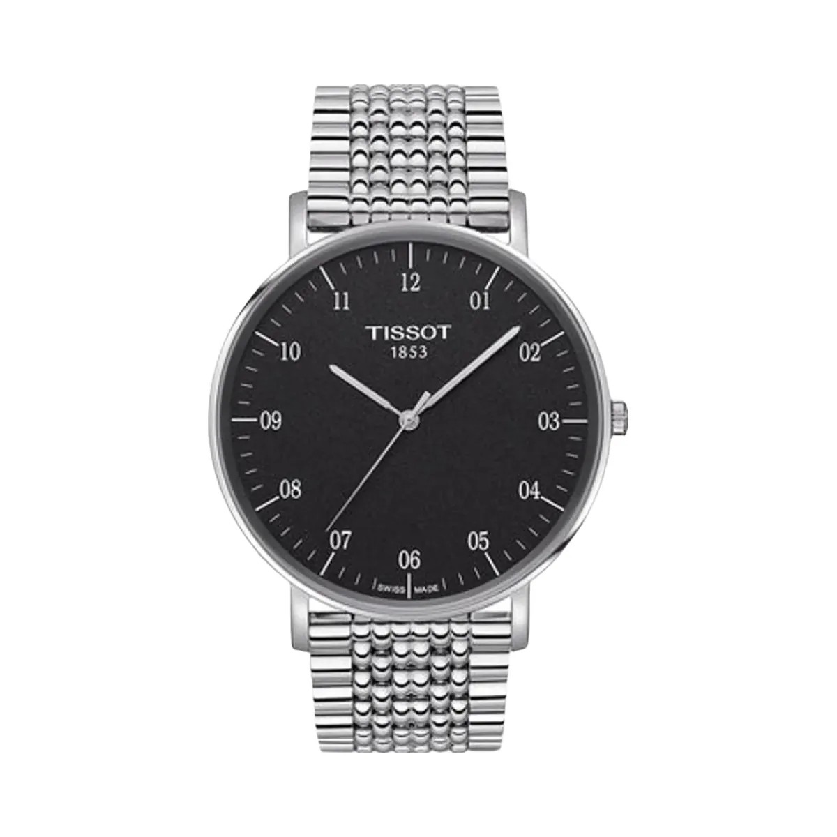 Tissot Everytime Men Quartz Black Dial Analog Stainless Steel Watch T1096101107700 - HypeFly India View 1