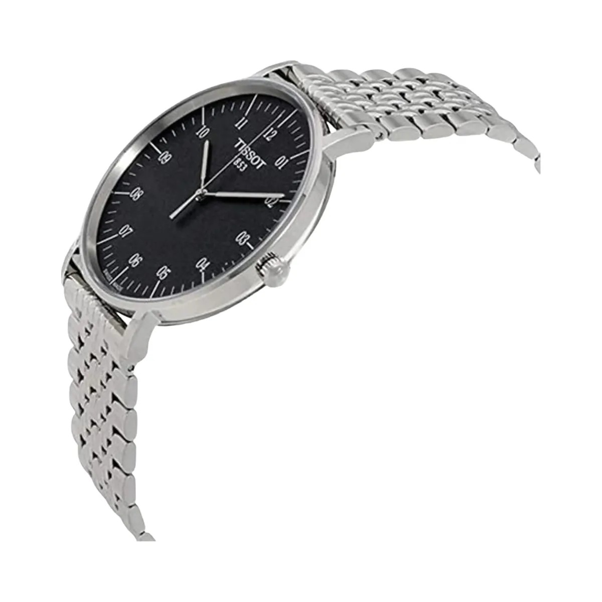 Tissot Everytime Men Quartz Black Dial Analog Stainless Steel Watch T1096101107700 - HypeFly India View 2