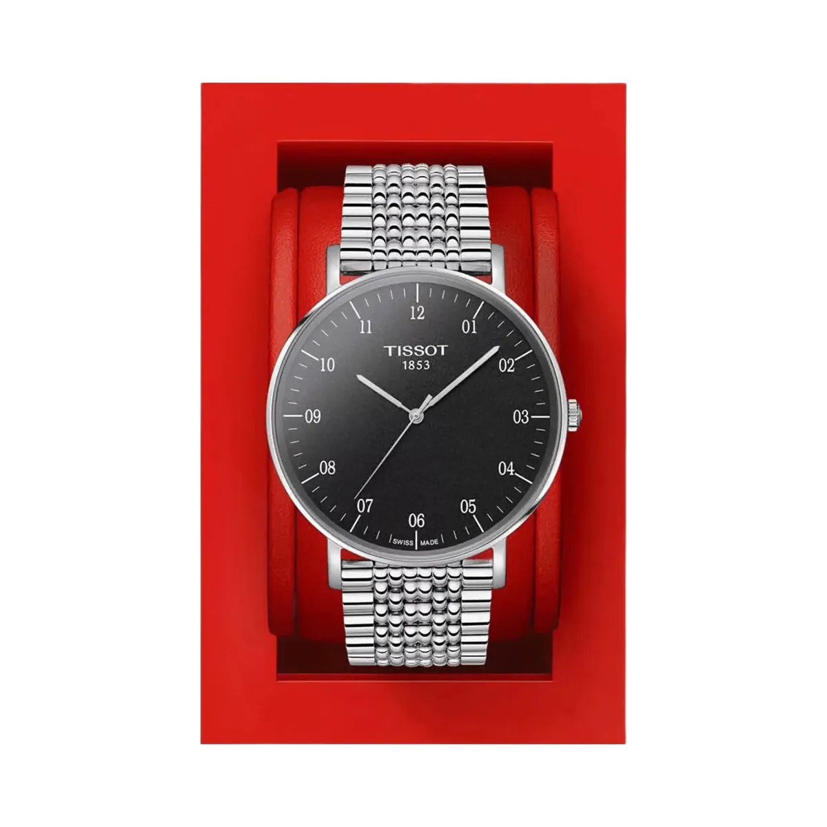 Tissot Everytime Men Quartz Black Dial Analog Stainless Steel Watch T1096101107700 - HypeFly India View 6