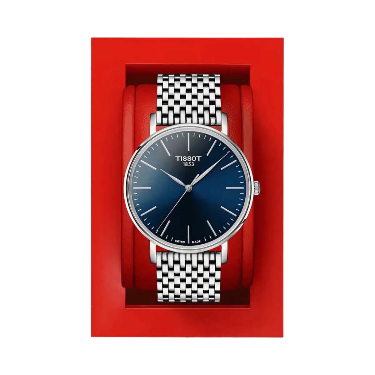 Tissot Everytime Men Quartz Blue Dial Analog Stainless Steel Watch T1434101104100 - HypeFly India View 4