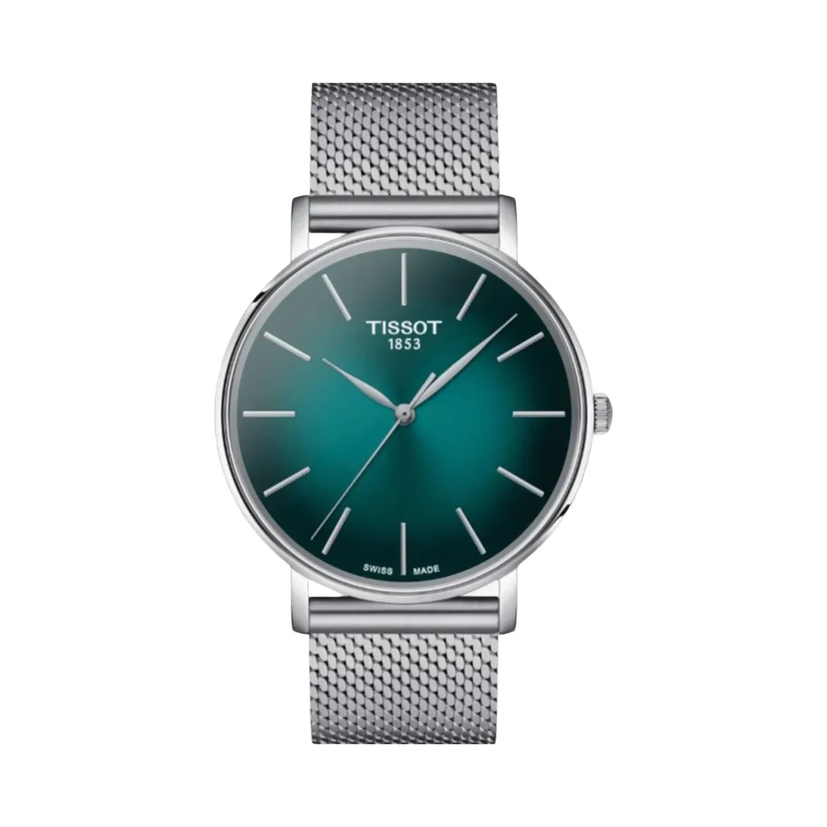 Tissot Everytime Men Quartz Green Dial Analog Mesh Watch T1434101109100 - HypeFly India View 1