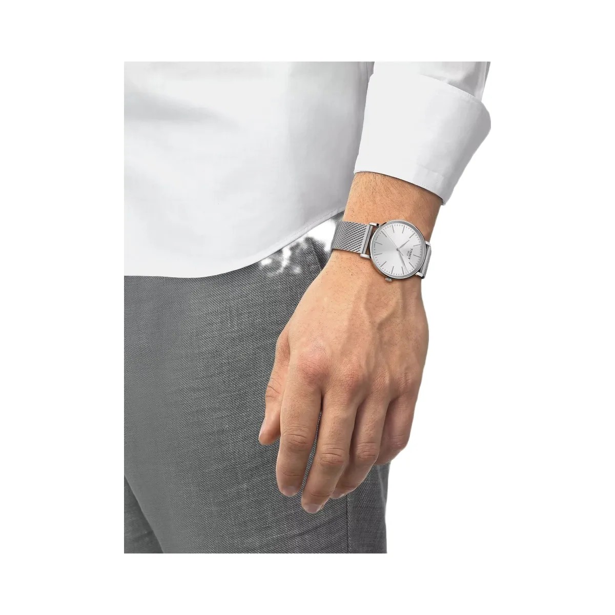 Tissot Everytime Men Quartz White Dial Analog Stainless Steel Watch T1434101101100 - HypeFly India View 5