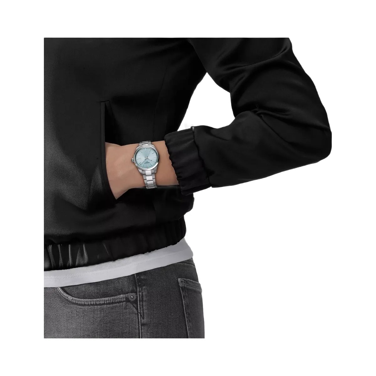 Tissot PR 100 Unisex Quartz Blue Dial Analog Stainless Steel Watch T1502101135100 - HypeFly India View 5