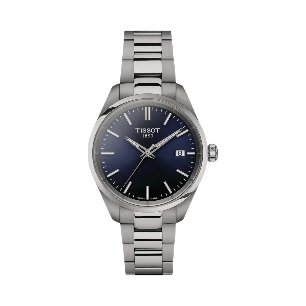 Tissot PR 100 Women Quartz Blue Dial Analog Stainless Steel Watch T1502101104100 - HypeFly India View 1