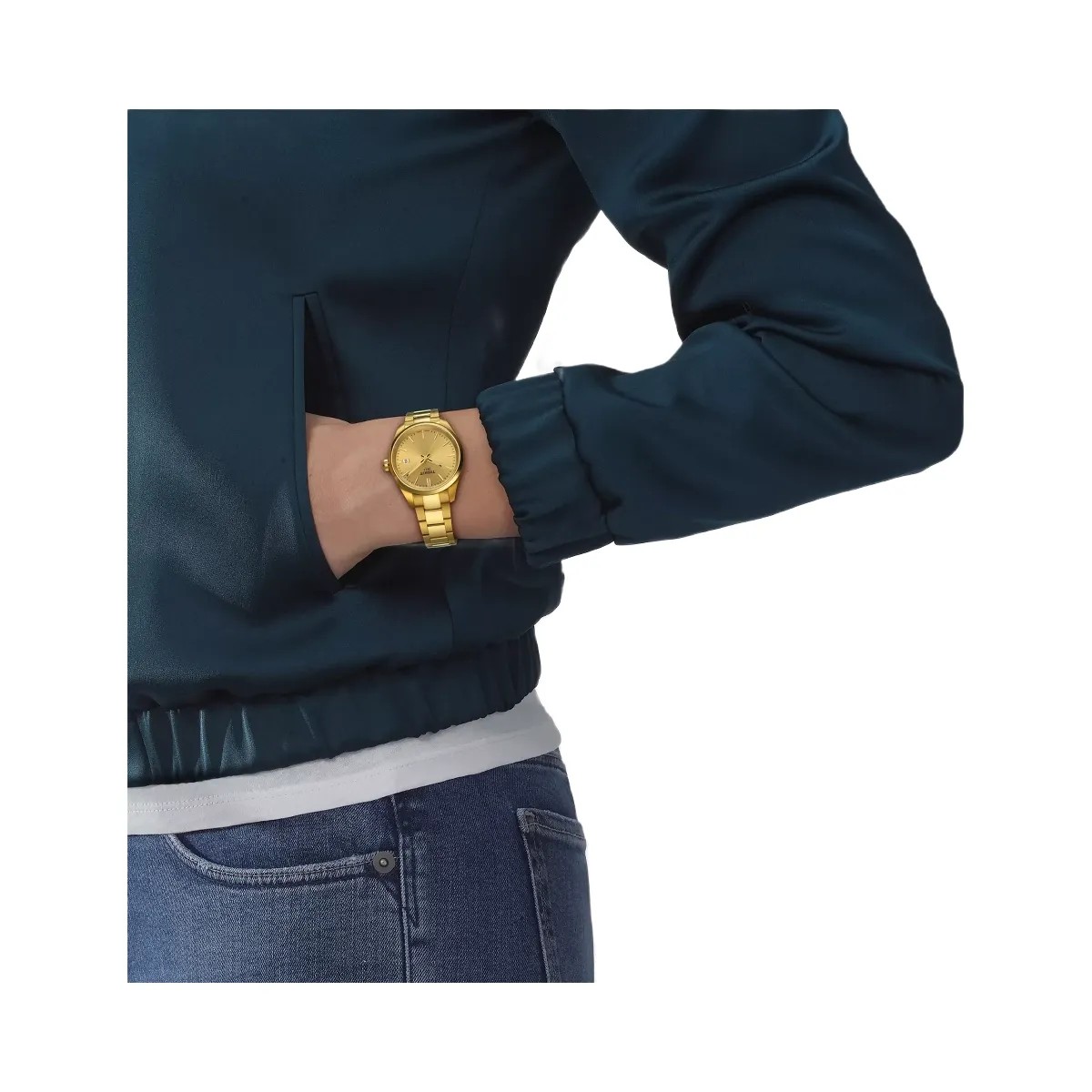 Tissot PR 100 Women Quartz Champagne Dial Analog Stainless Steel Watch T1502103302100 - HypeFly India View 5