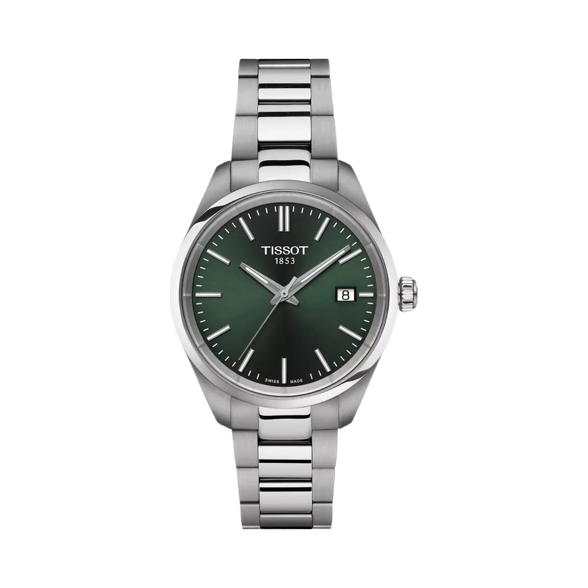 Tissot PR 100 Women Quartz Green Dial Analog Stainless Steel Watch T1502101109100 - HypeFly India View 1