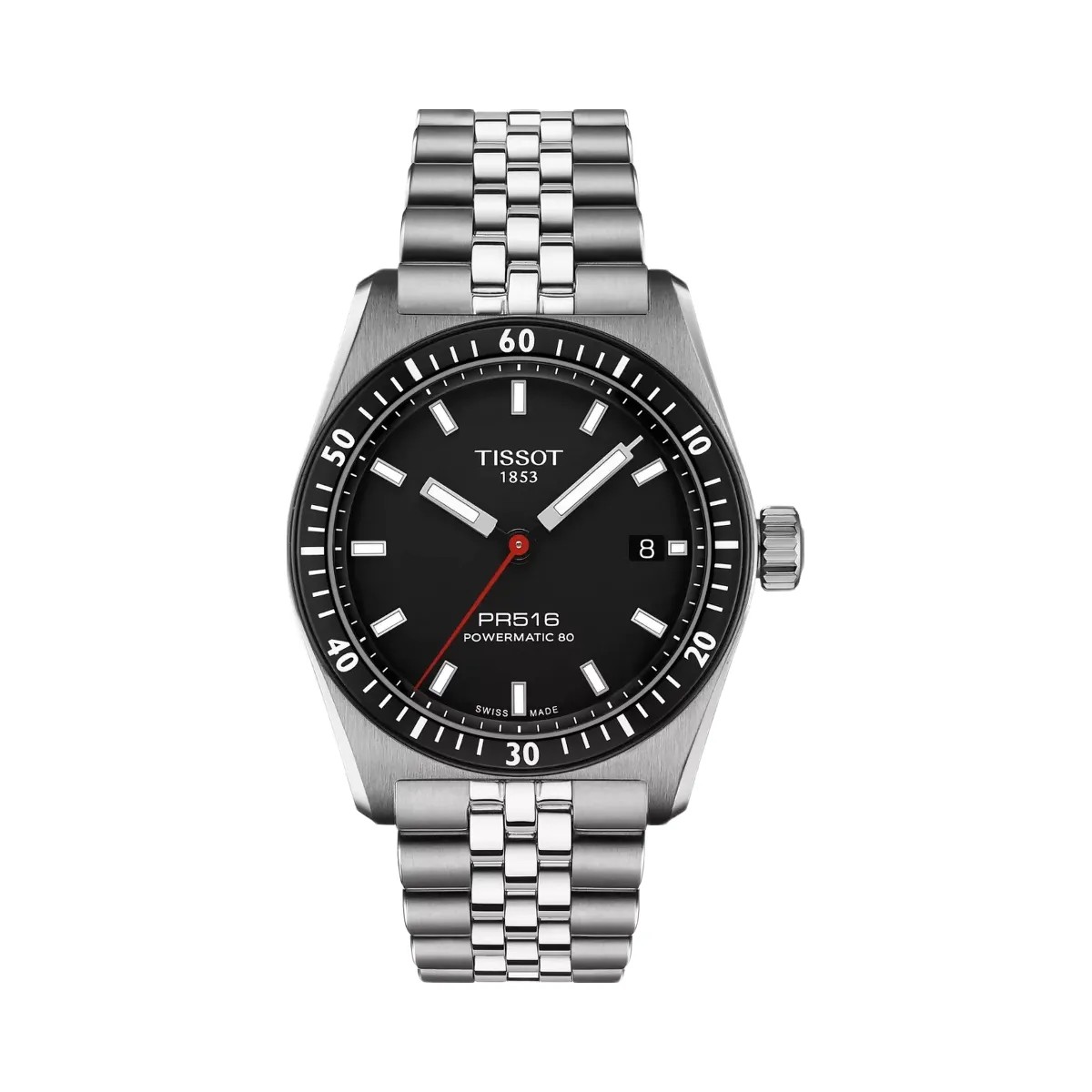 Tissot PR 516 Unisex Automatic Black Dial Analog Stainless Steel Watch T1494071105100 - HypeFly India View 1