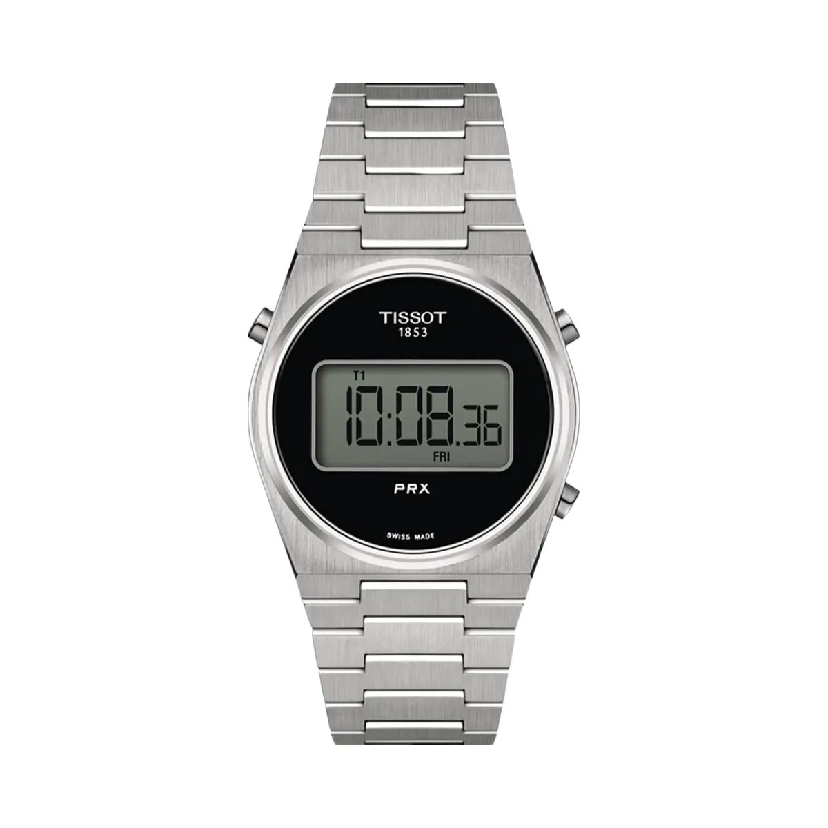 Tissot PRX Unisex Quartz Black Dial Digital Stainless Steel Watch T1372631105000 - HypeFly India View 1