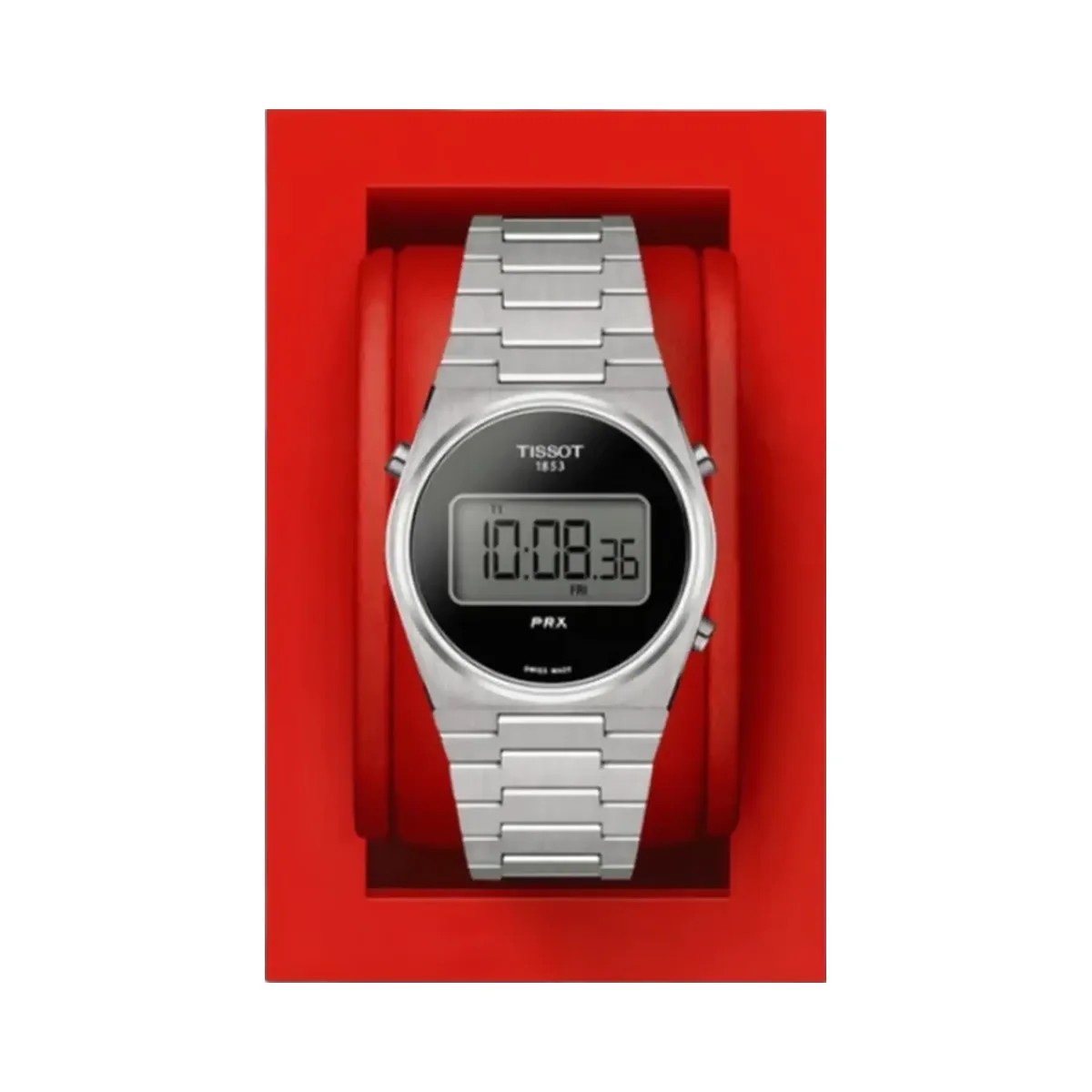 Tissot PRX Unisex Quartz Black Dial Digital Stainless Steel Watch T1372631105000 - HypeFly India View 4