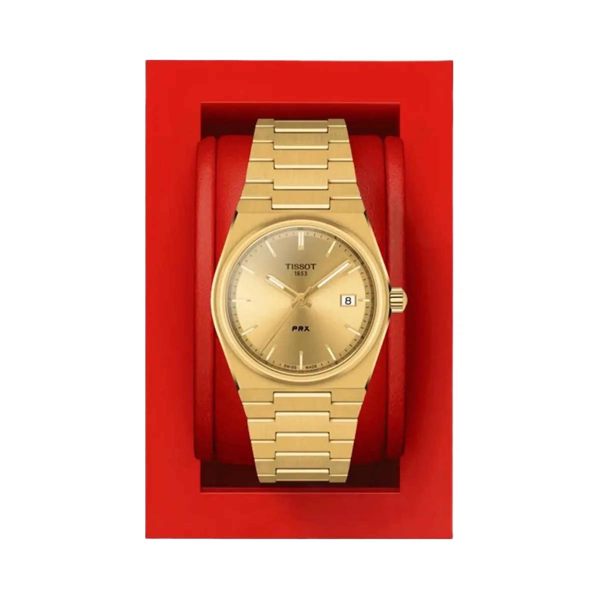 Tissot PRX Unisex Quartz Champagne Dial Analog Stainless Steel Watch T1372103302100 - HypeFly India View 6