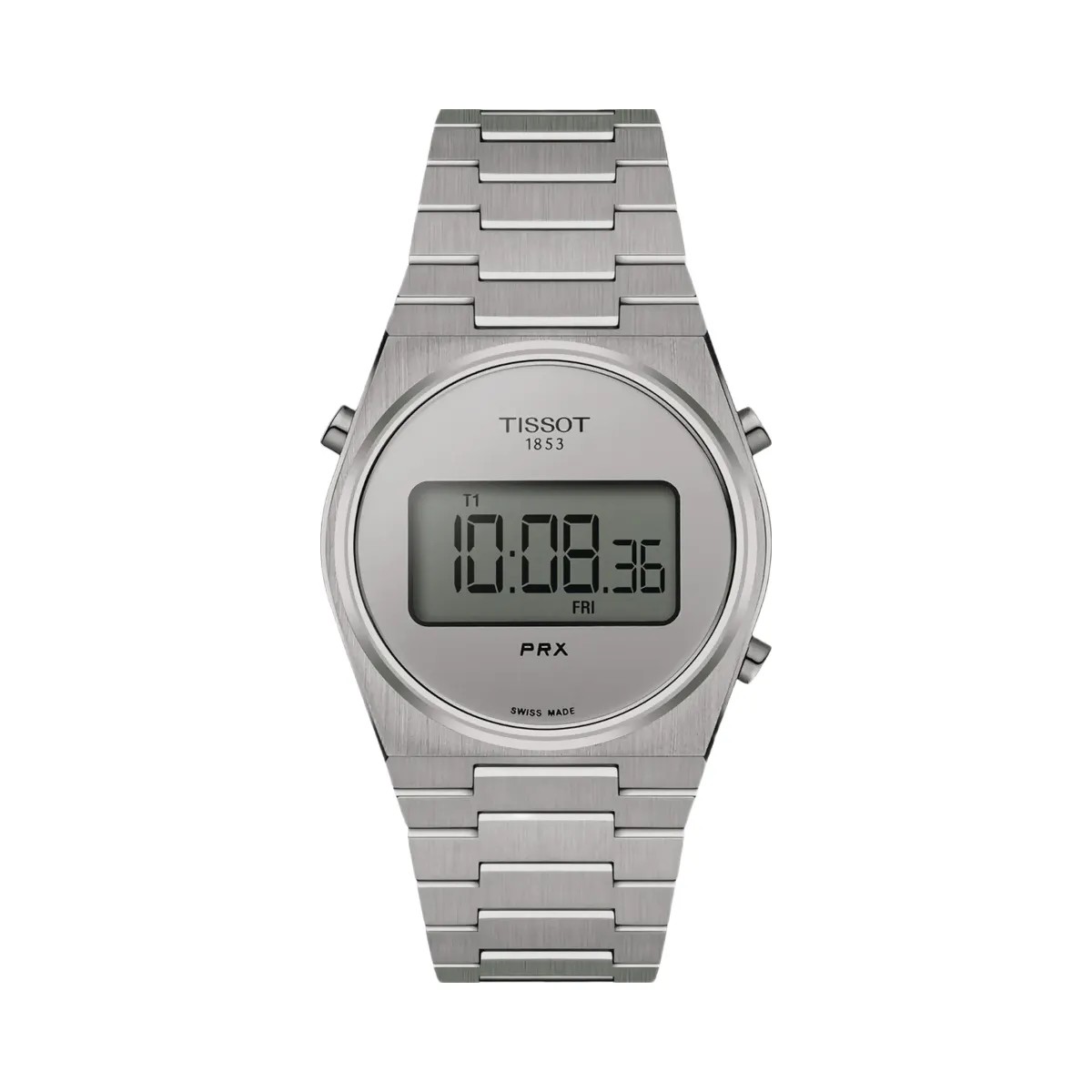 Tissot PRX Unisex Quartz Silver Dial Digital Stainless Steel Watch T1372631103000 - HypeFly India View 1