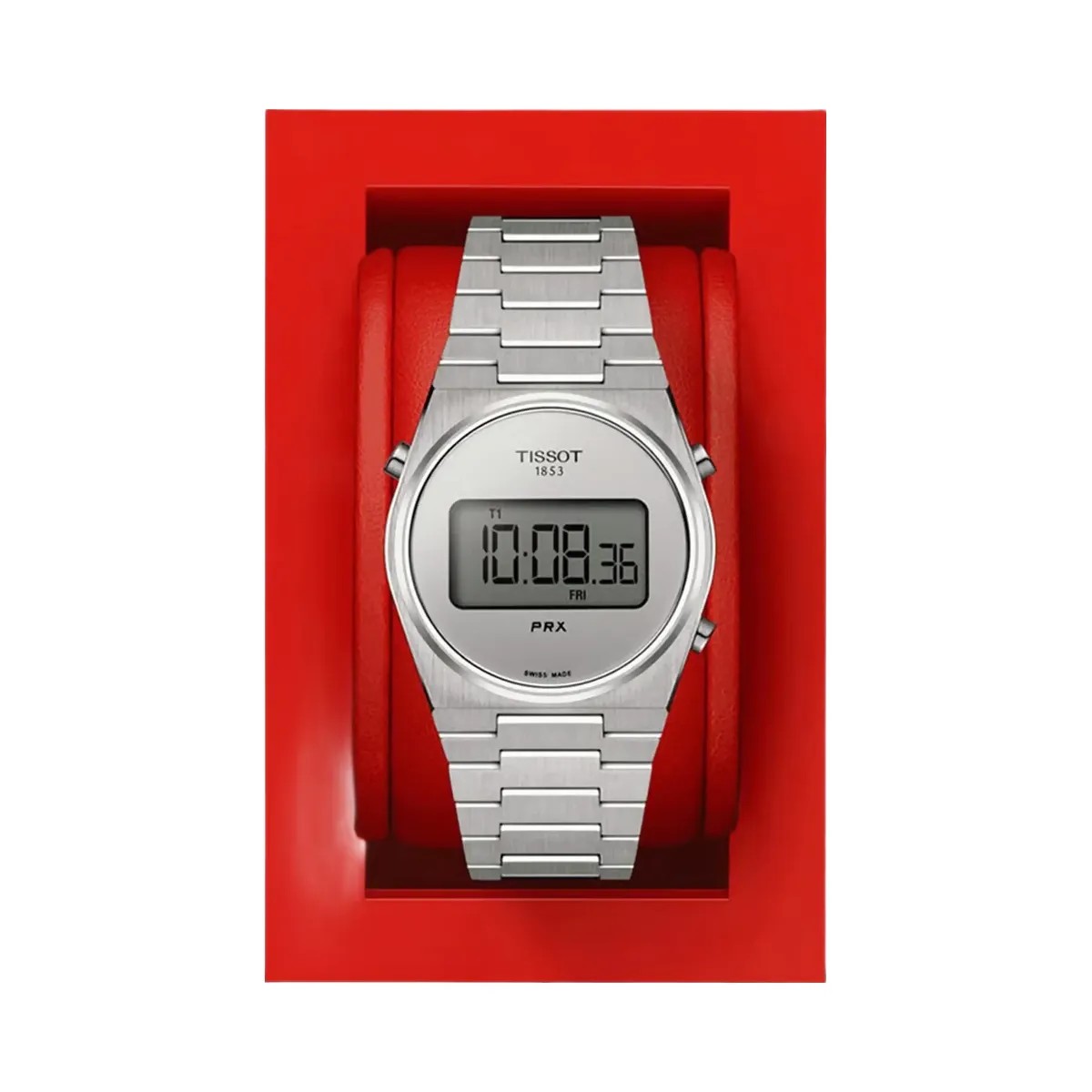Tissot PRX Unisex Quartz Silver Dial Digital Stainless Steel Watch T1372631103000 - HypeFly India View 6