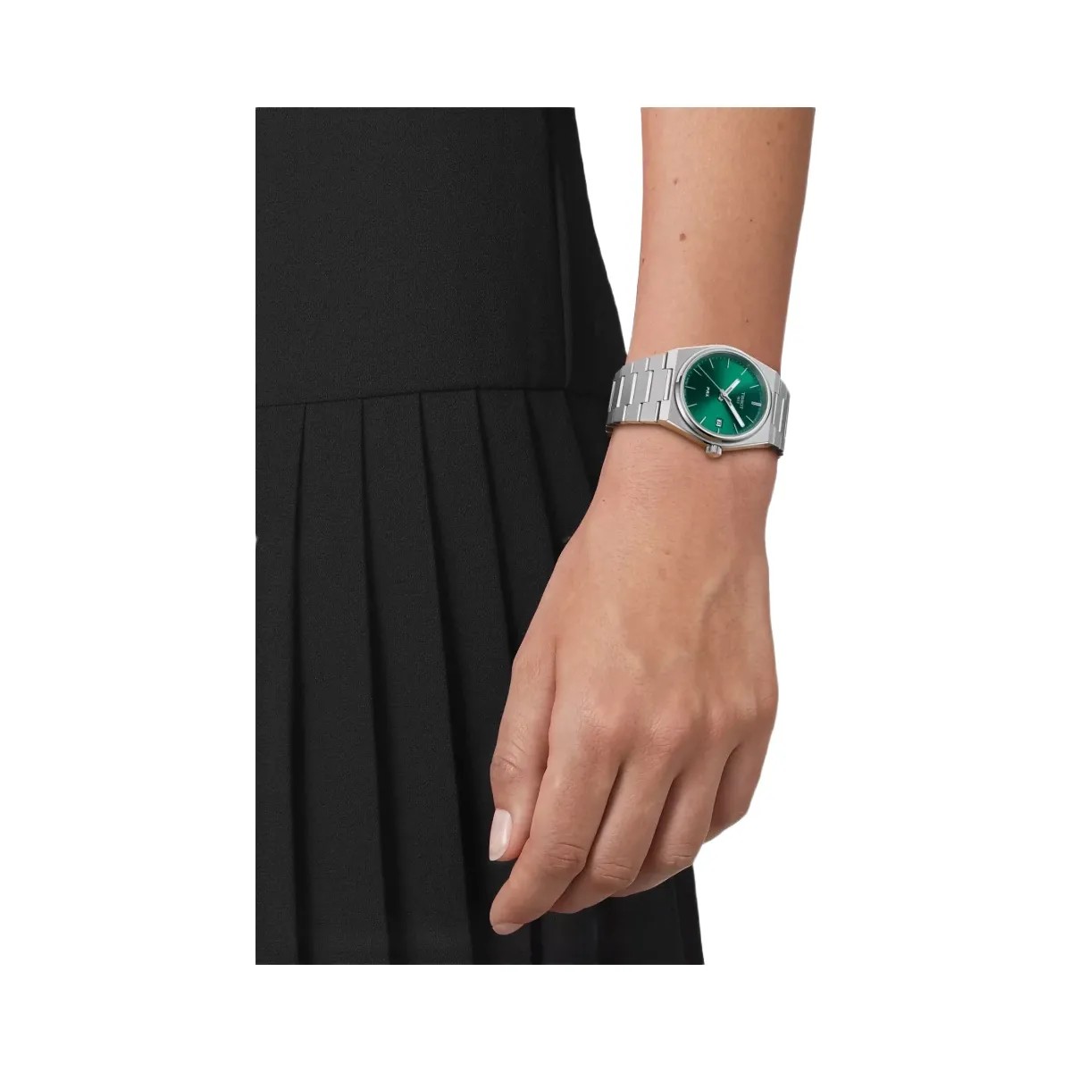 Tissot PRX Women Quartz Green Dial Analog Stainless Steel Watch T1372101108100 - HypeFly India View 5