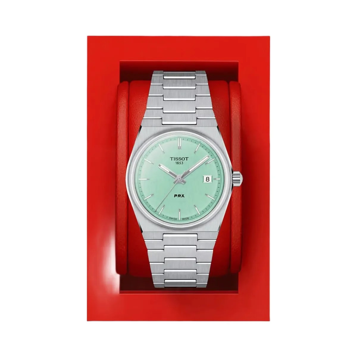 Tissot PRX Women Quartz Green Dial Analog Stainless Steel Watch T1372101109100 - HypeFly India View 5
