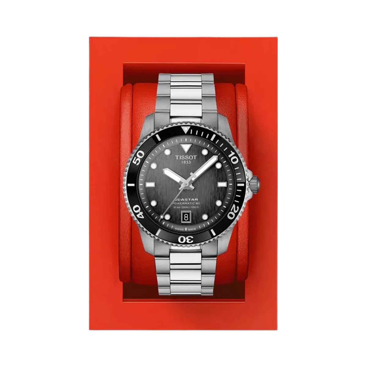 Tissot Seastar 1000 Men Automatic Black Dial Analog Stainless Steel Watch T1208071105100 - HypeFly India View 6