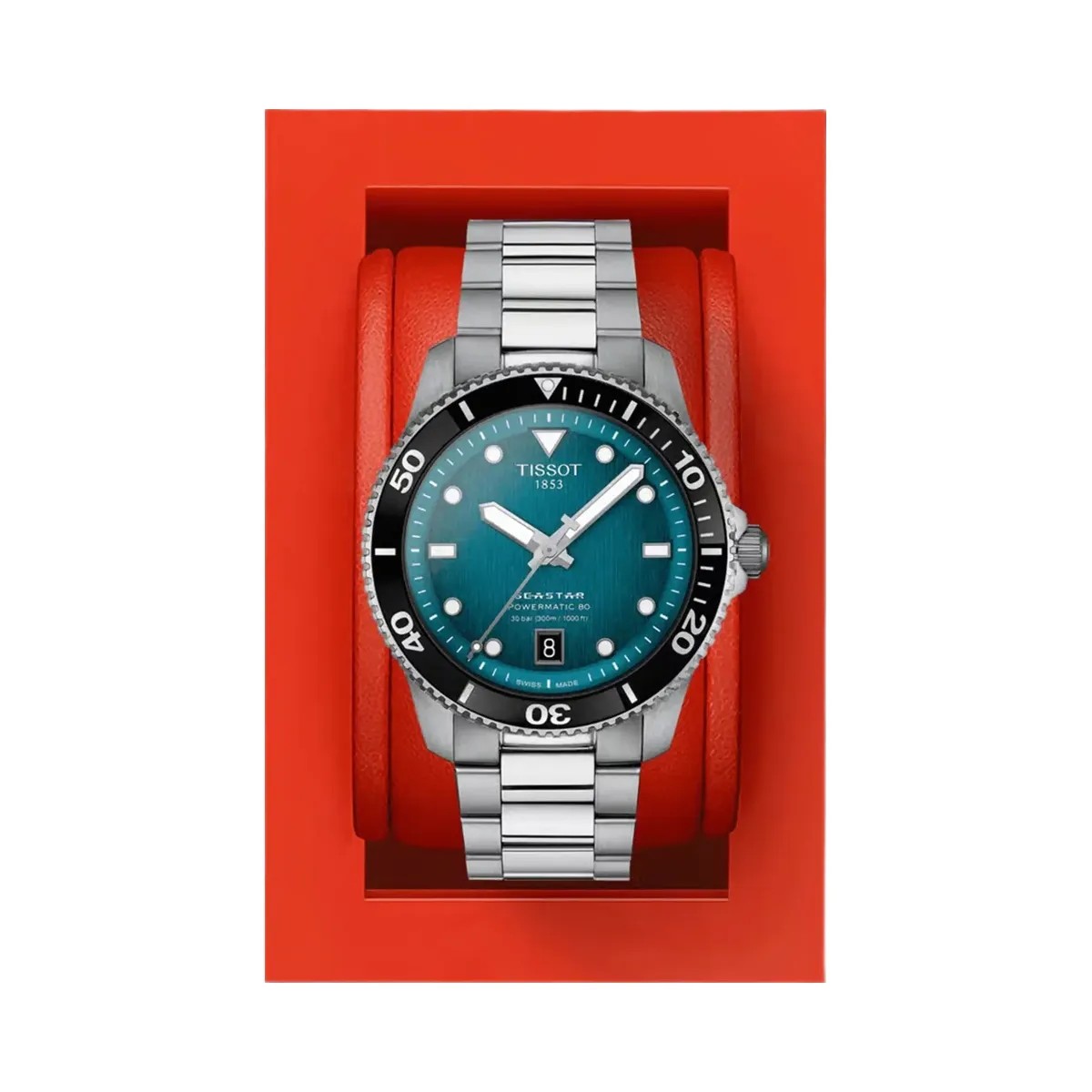 Tissot Seastar 1000 Men Automatic Green Dial Analog Stainless Steel Watch T1208071109100 - HypeFly India View 6