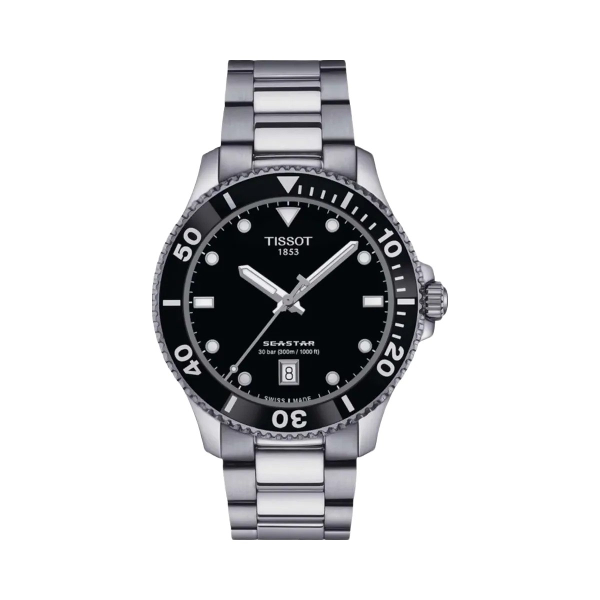 Tissot Seastar 1000 Men Quartz Black Dial Analog Stainless Steel Watch T1204101105100 - HypeFly India View 1