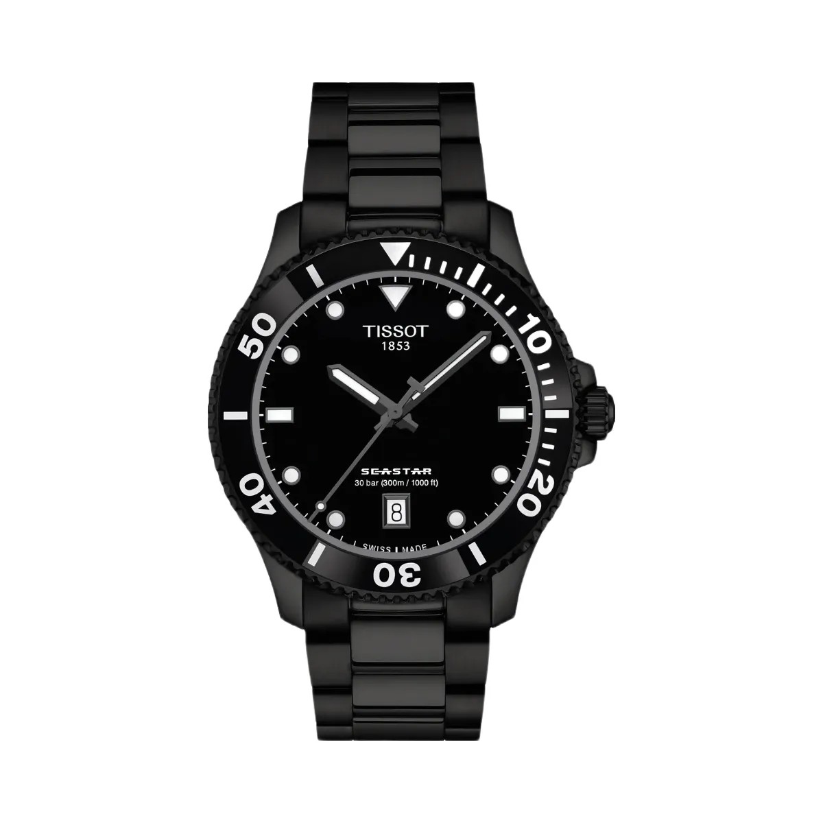 Tissot Seastar 1000 Men Quartz Black Dial Analog Stainless Steel Watch T1204103305100 - HypeFly India View 1
