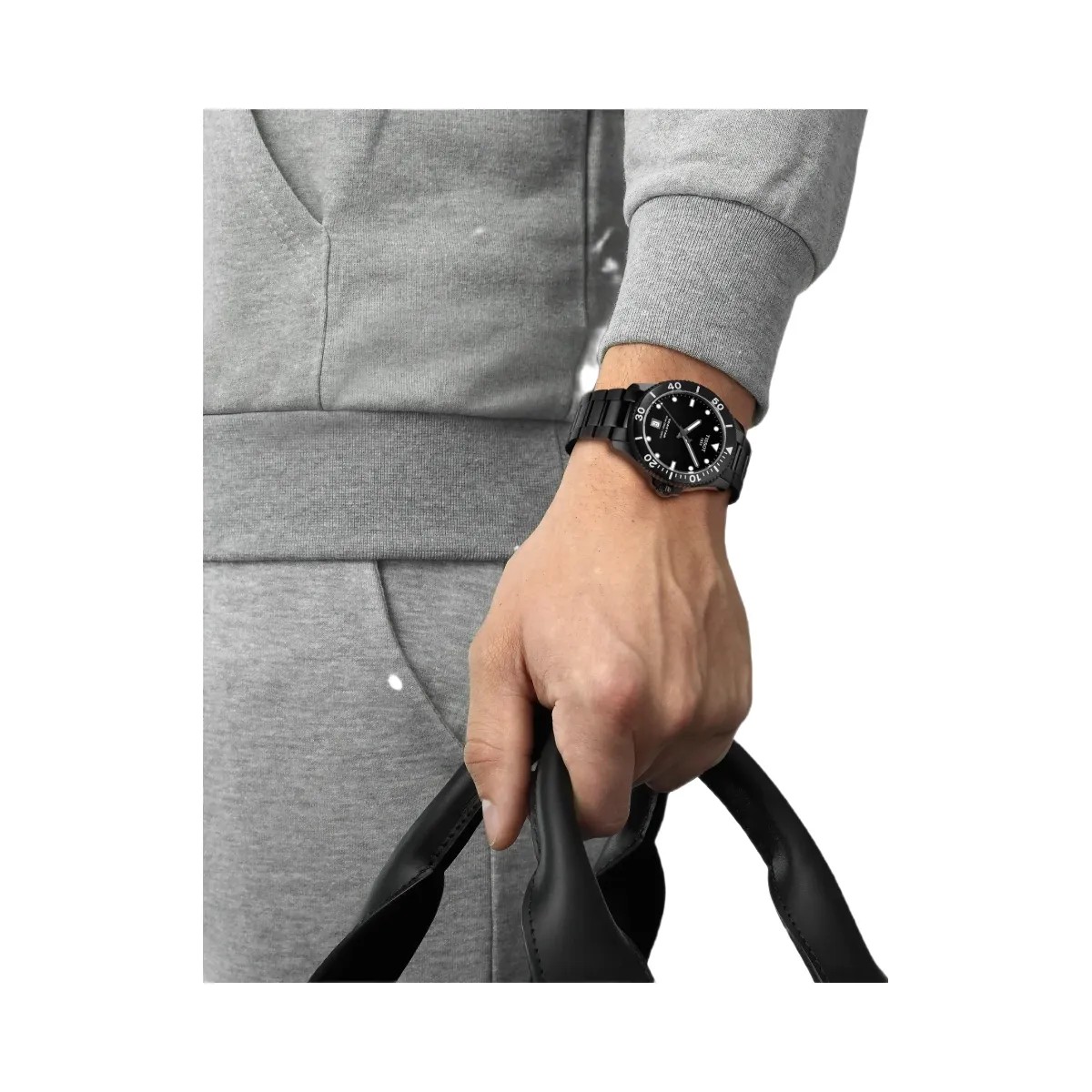 Tissot Seastar 1000 Men Quartz Black Dial Analog Stainless Steel Watch T1204103305100 - HypeFly India View 4