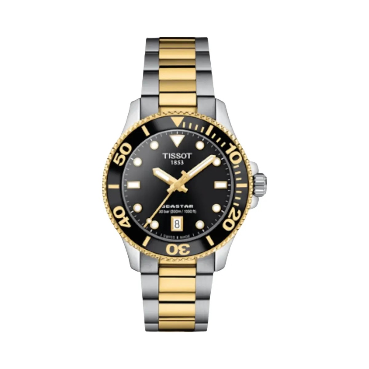Tissot Seastar 1000 Unisex Quartz Black Dial Analog Stainless Steel Watch T1202102205100 - HypeFly India View 1