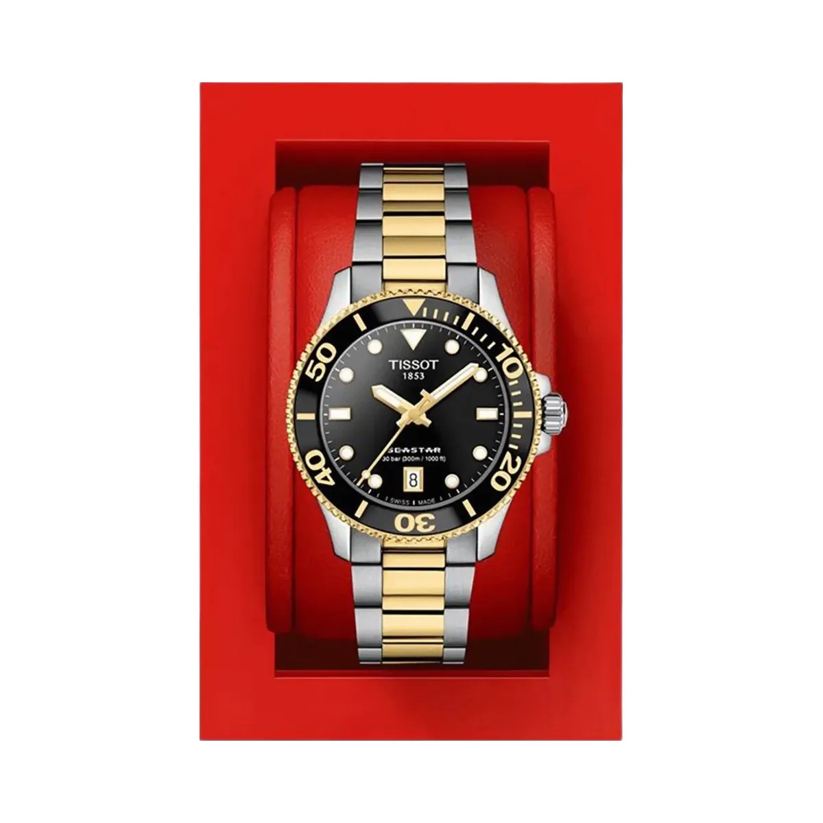 Tissot Seastar 1000 Unisex Quartz Black Dial Analog Stainless Steel Watch T1202102205100 - HypeFly India View 5