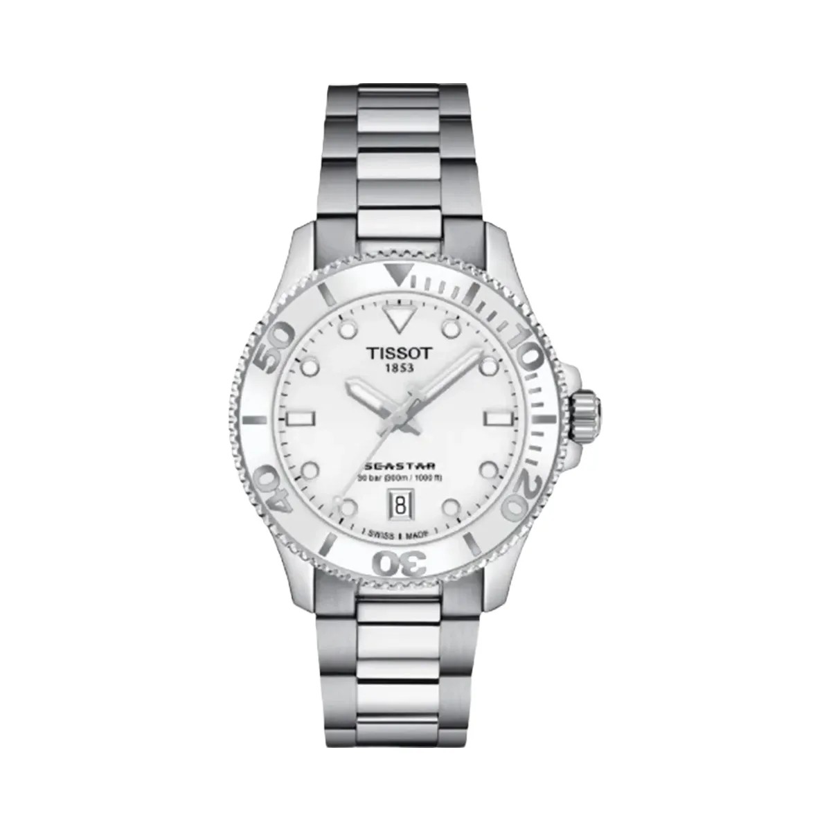 Tissot Seastar 1000 Unisex Quartz White Dial Analog Watch T1202101101100 - HypeFly India View 1