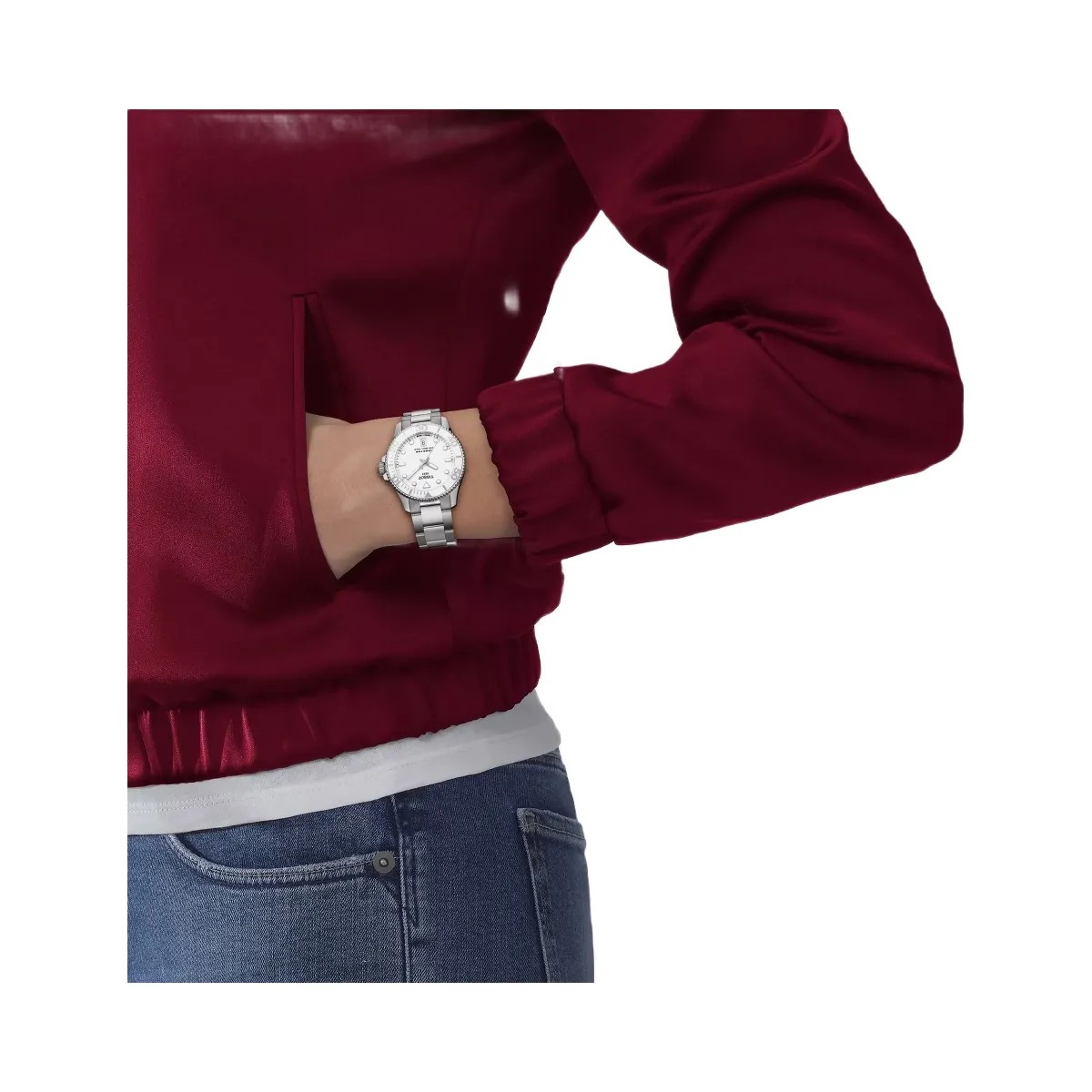 Tissot Seastar 1000 Unisex Quartz White Dial Analog Watch T1202101101100 - HypeFly India View 6