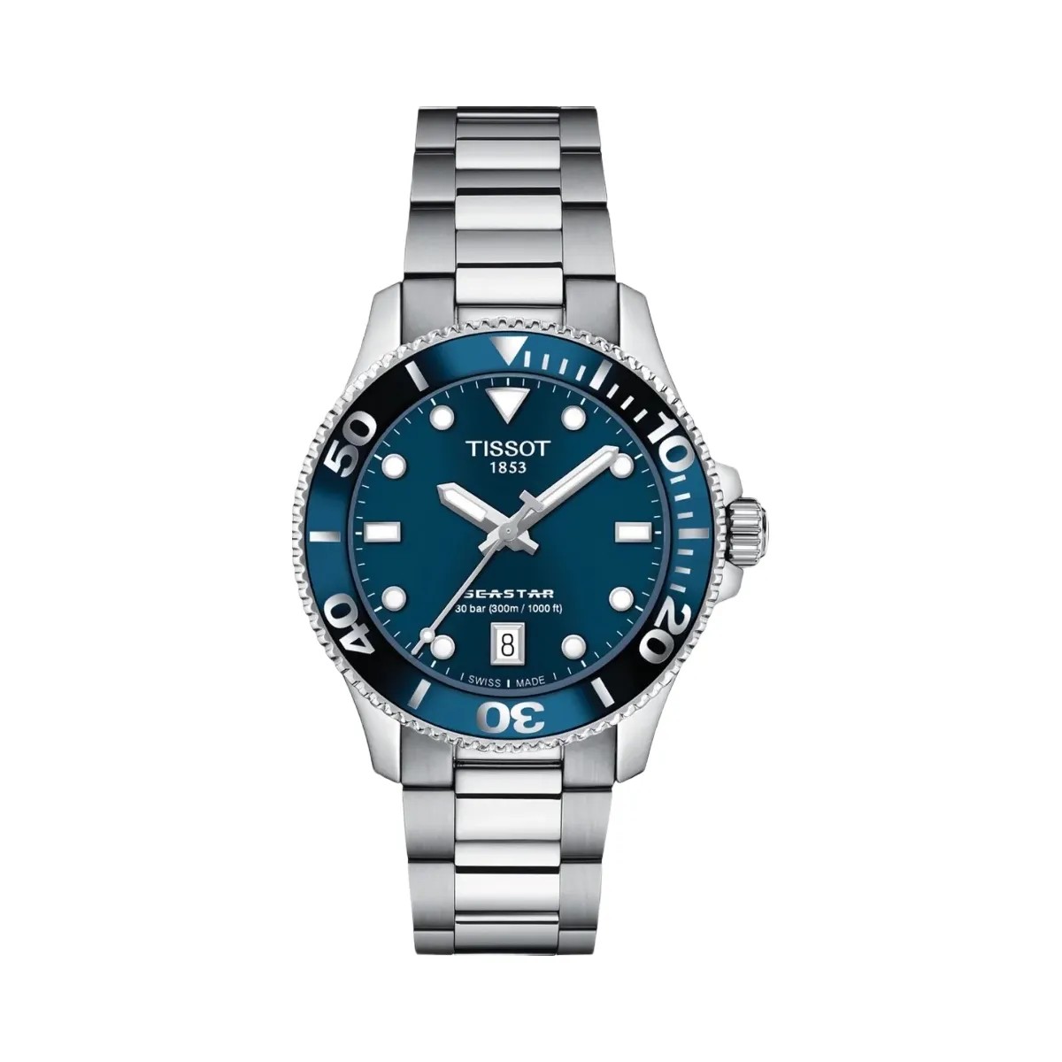 Tissot Seastar 1000 Women Quartz Blue Dial Analog Stainless Steel Watch T1202101104100 - HypeFly India View 1