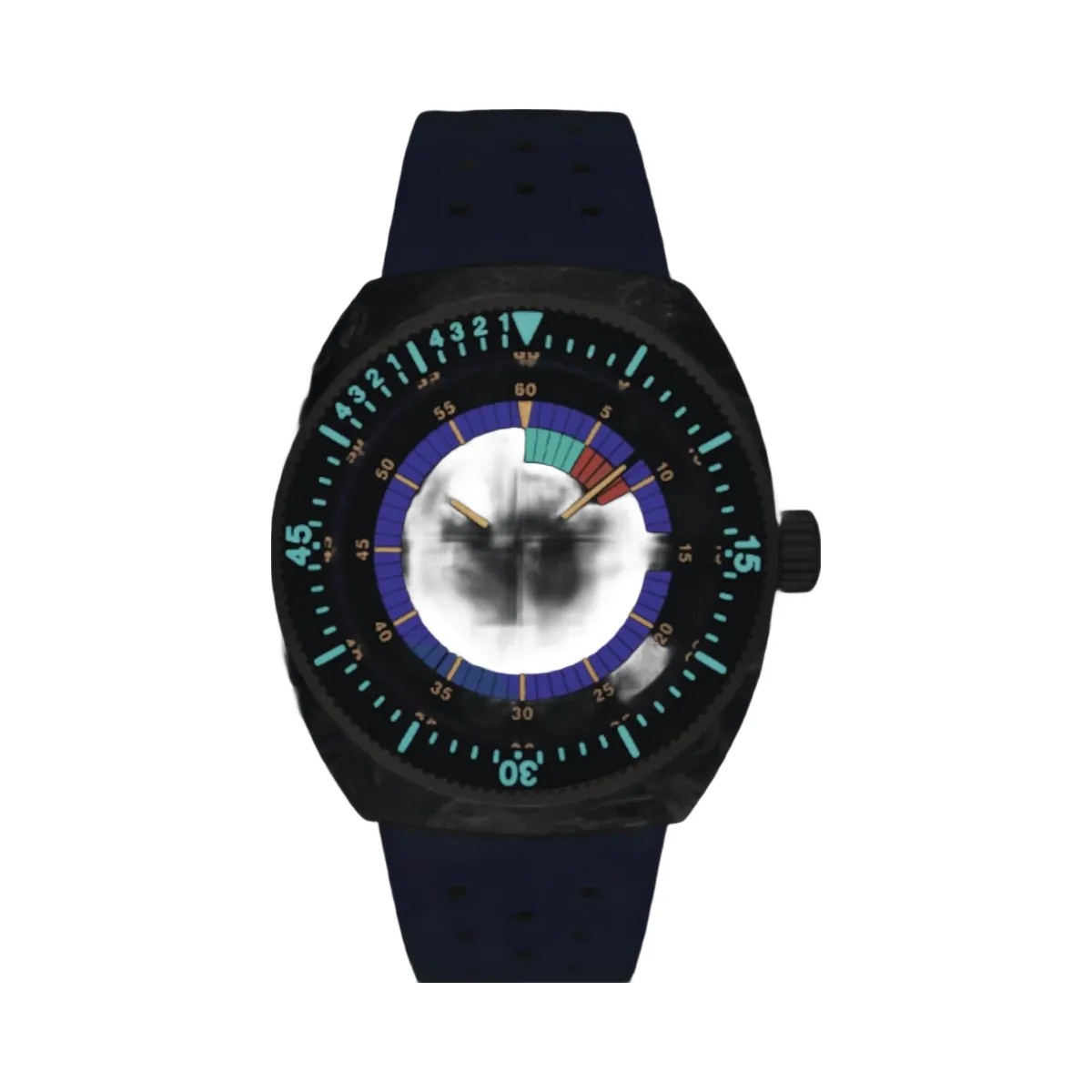 Tissot Sideral Men Automatic Black Dial Analog Rubber Watch T1454079705701 - HypeFly India View 5
