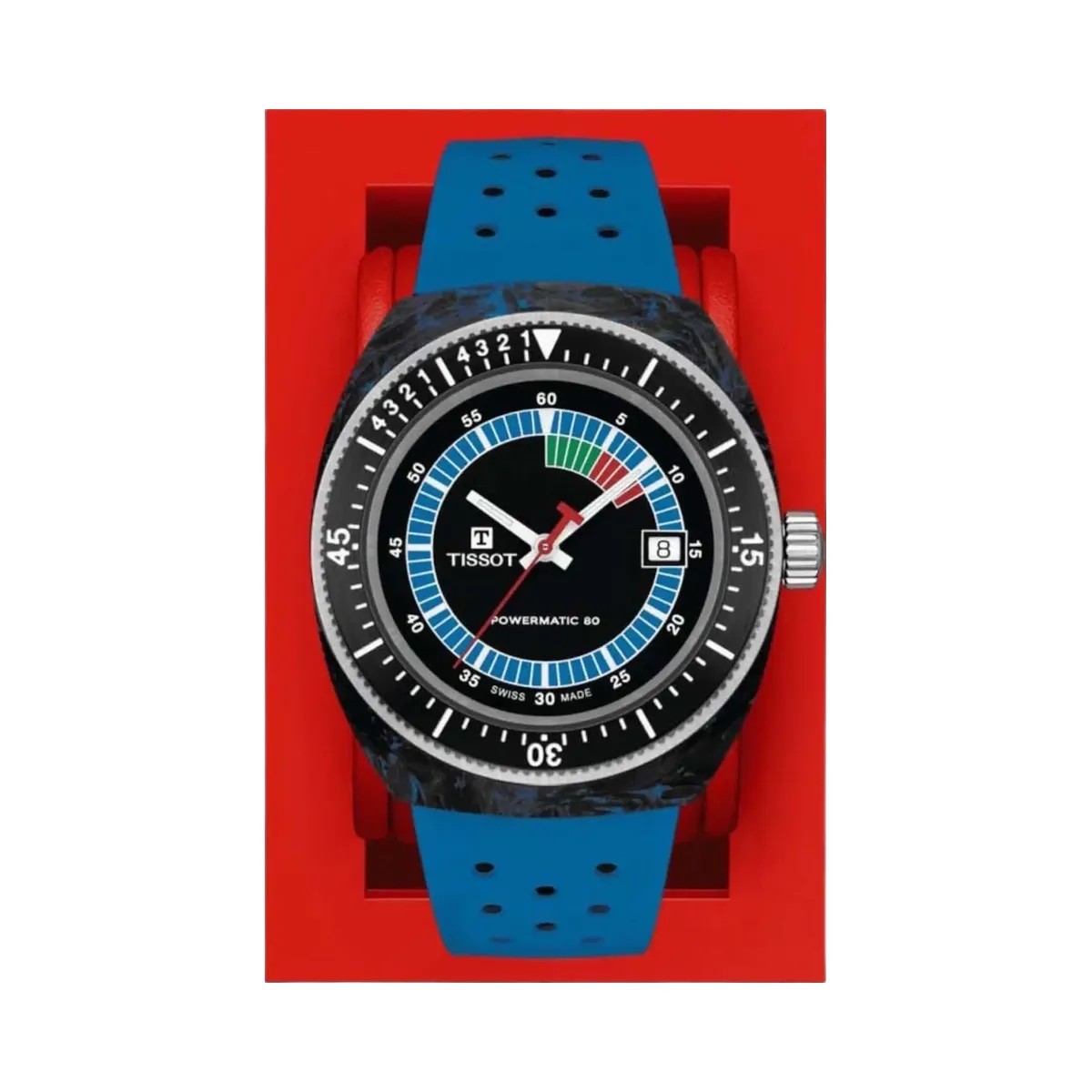 Tissot Sideral Men Automatic Black Dial Analog Rubber Watch T1454079705701 - HypeFly India View 6