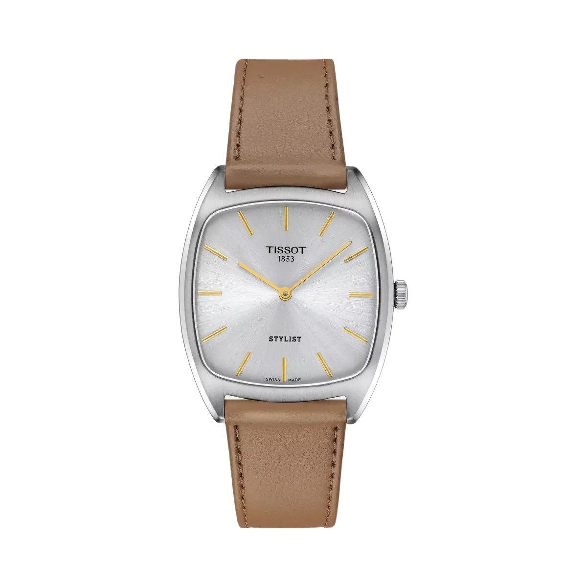 Tissot Stylist Unisex Quartz Silver Dial Analog Leather Watch T1599091603100 - HypeFly India View 1