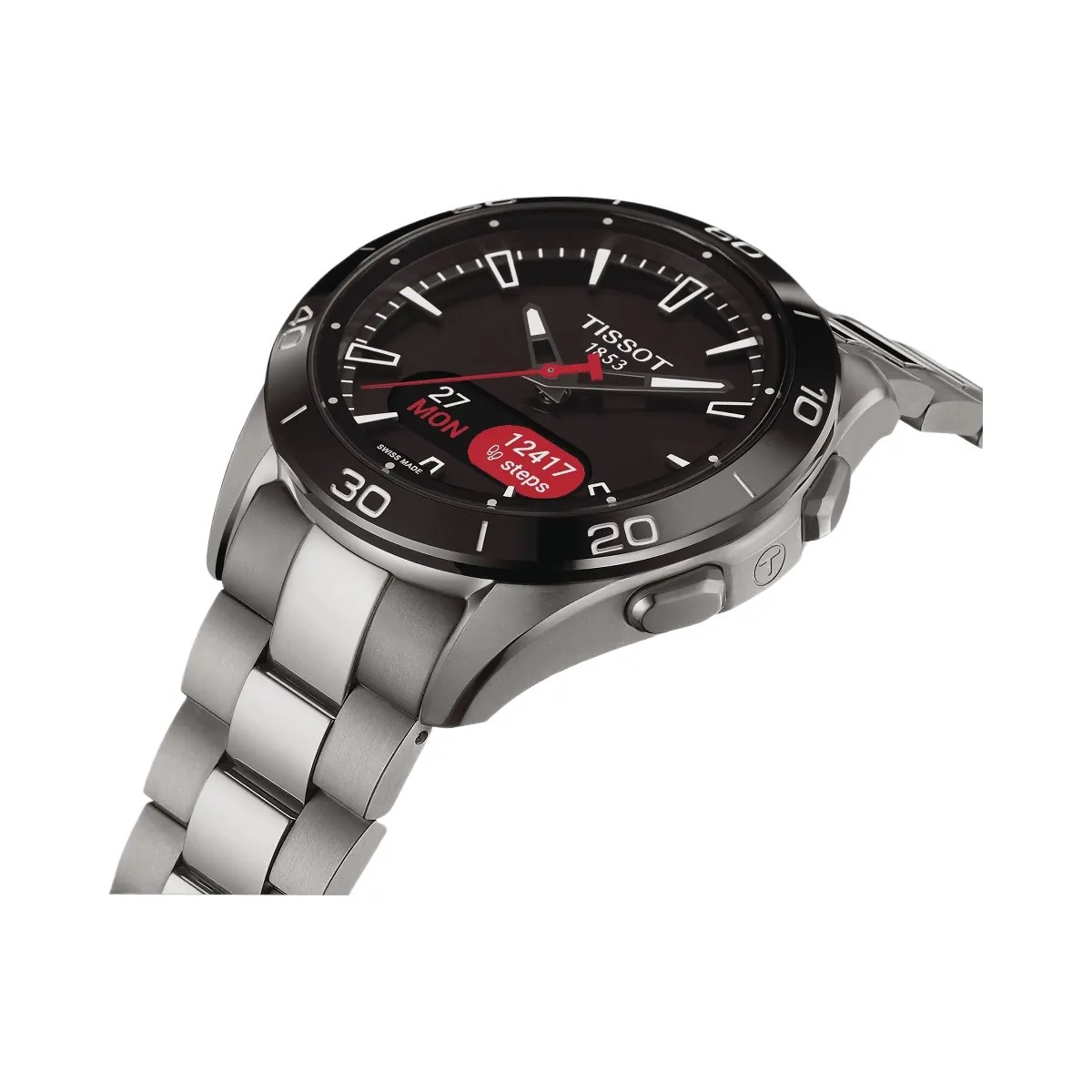 Tissot T-Touch Men Quartz Black Dial Analog Stainless Steel Watch T1534204405100 - HypeFly India View 4