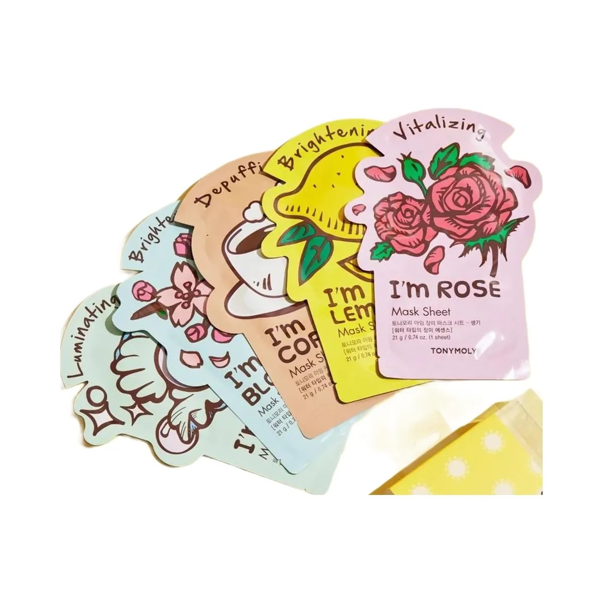 TONYMOLY Brighten and Glow 5 Pack Sheet Mask Set - HypeFly India View 2