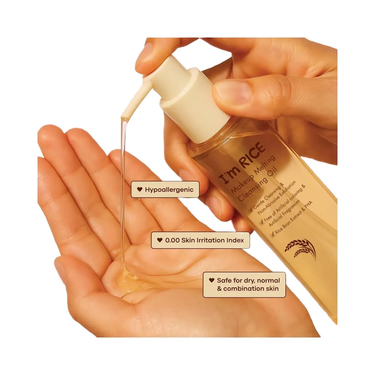 TONYMOLY I'm Rice Makeup Melting Cleansing Oil - HypeFly India View 4