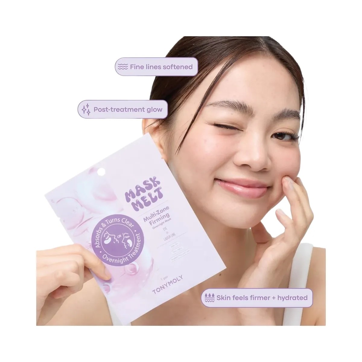 TONYMOLY Mask Melt Multi-Zone Eye + Laugh Line Mask - HypeFly India View 5