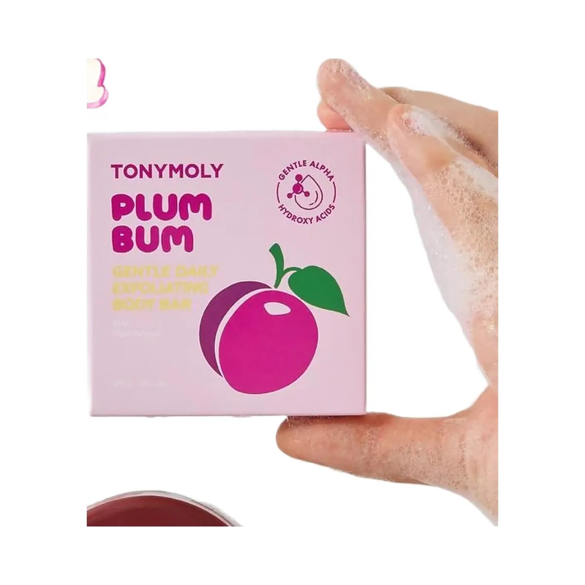 TONYMOLY Plum Bum AHA Body Buffing Bar - HypeFly India View 4