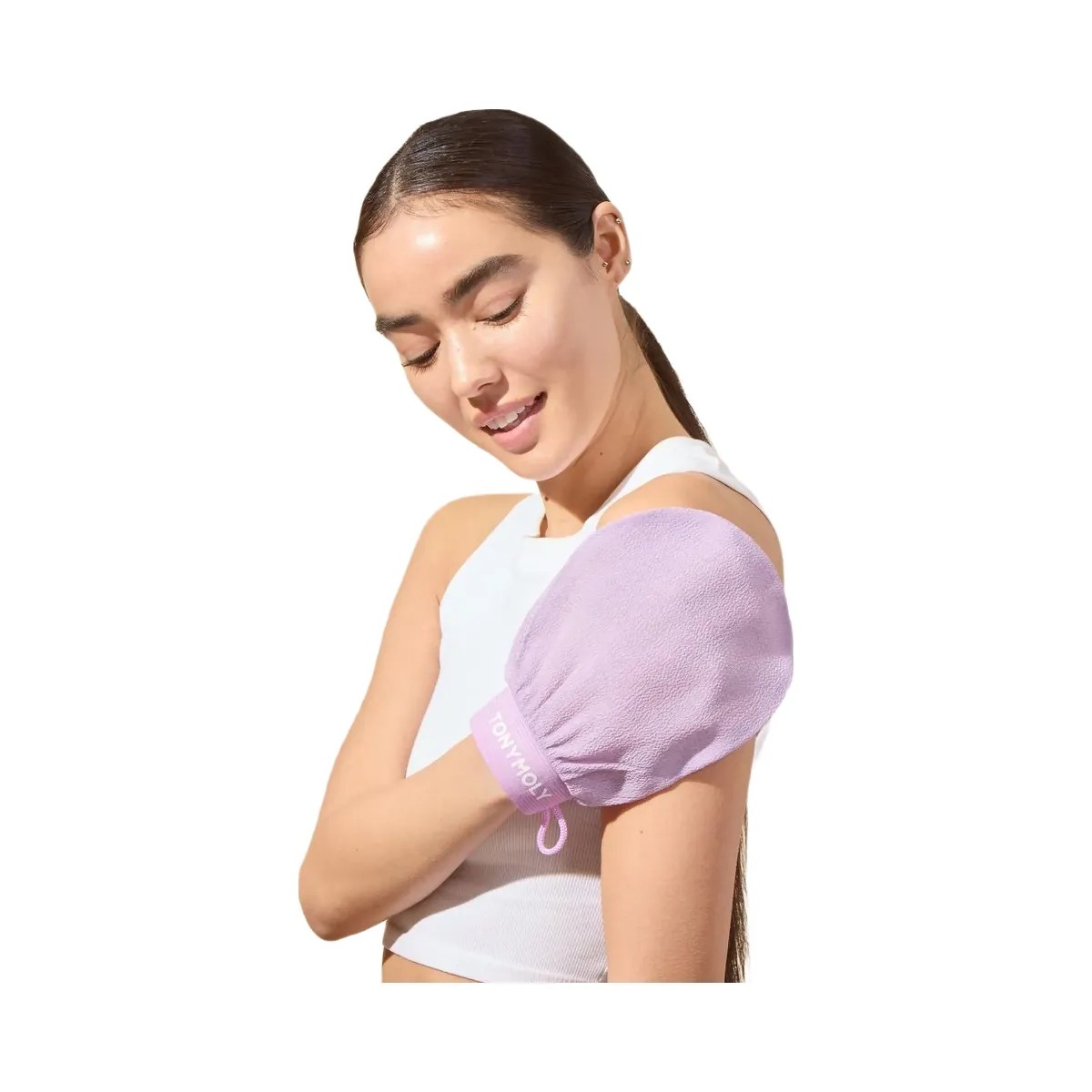 TONYMOLY Plum Bum Korean Body Exfoliating Glove - HypeFly India View 4