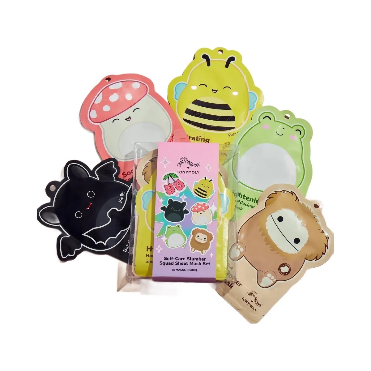 TONYMOLY Squishmallows Slumber Squad Self Care Sheet Mask Set - HypeFly India View 2