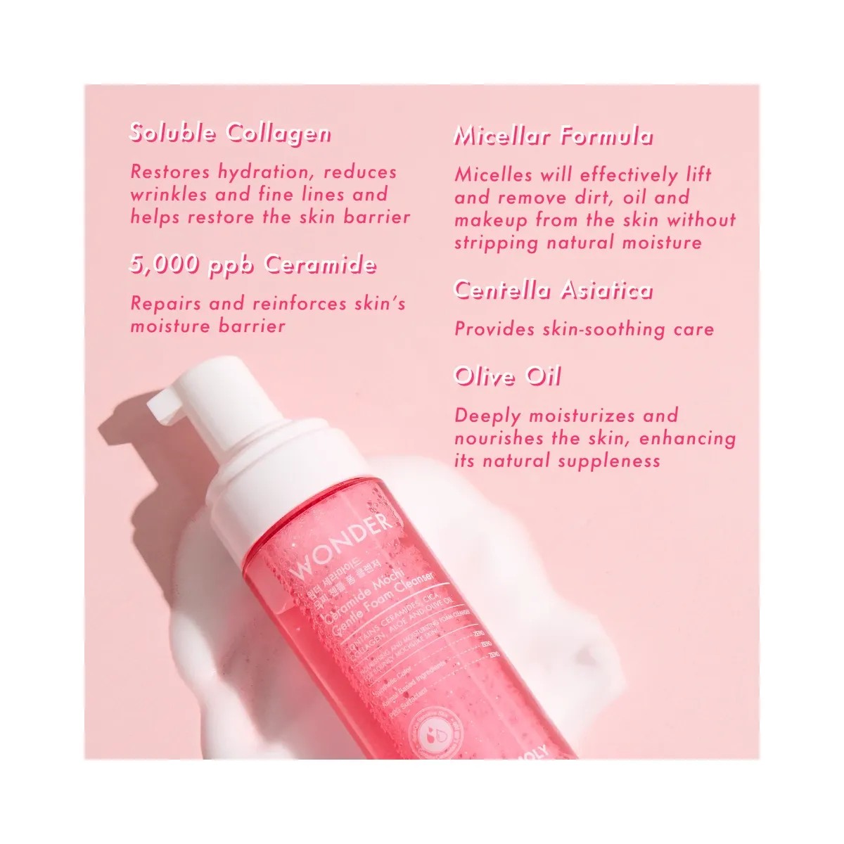 TONYMOLY Wonder Ceramide Mochi Micellar Foam Cleanser - HypeFly India View 6