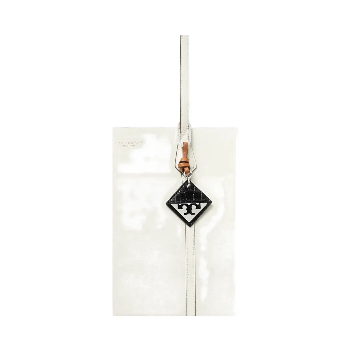 Tory Burch Hidden Logo Croc-Embossed Key Charm Black - HypeFly India View 2