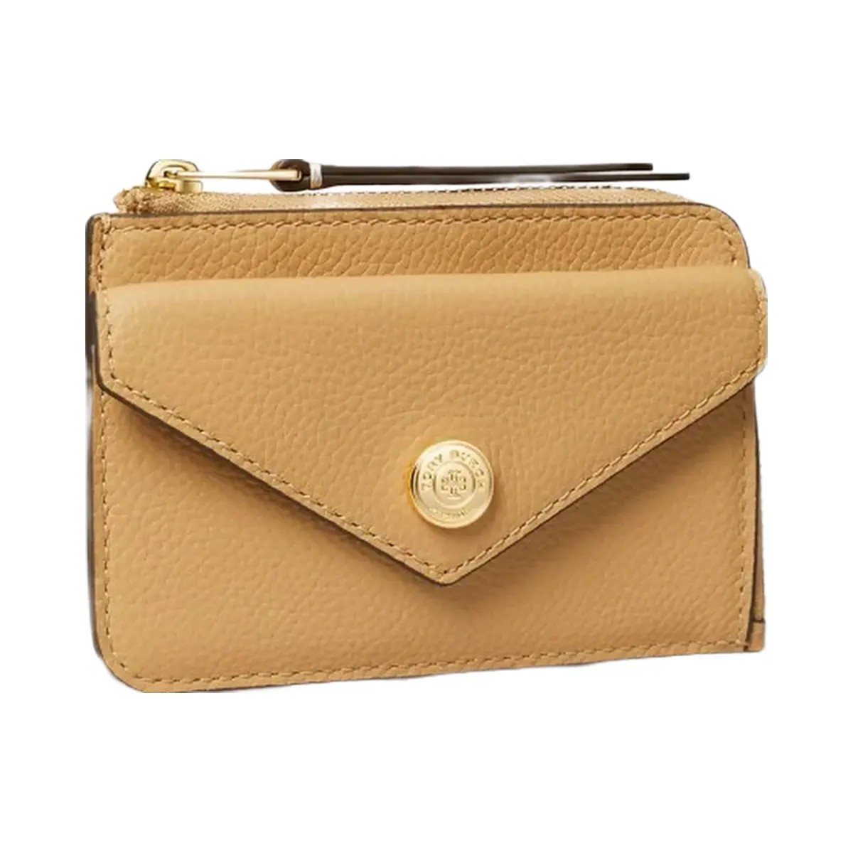 Tory Burch Pebble Envelope Zip Card Case Biscotti - HypeFly India View 3