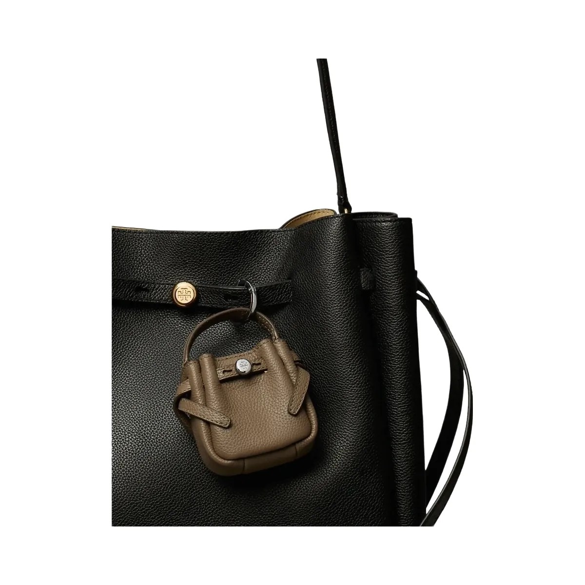 Tory Burch Romy Bucket Bag Charm Wild Mushroom - HypeFly India View 2