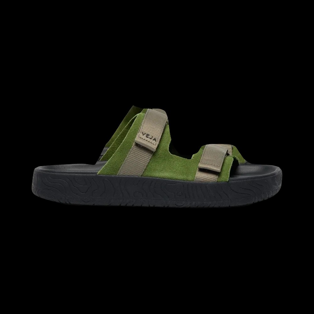 Veja Arpoador Suede Militar Kaki Black - HypeFly India View 1