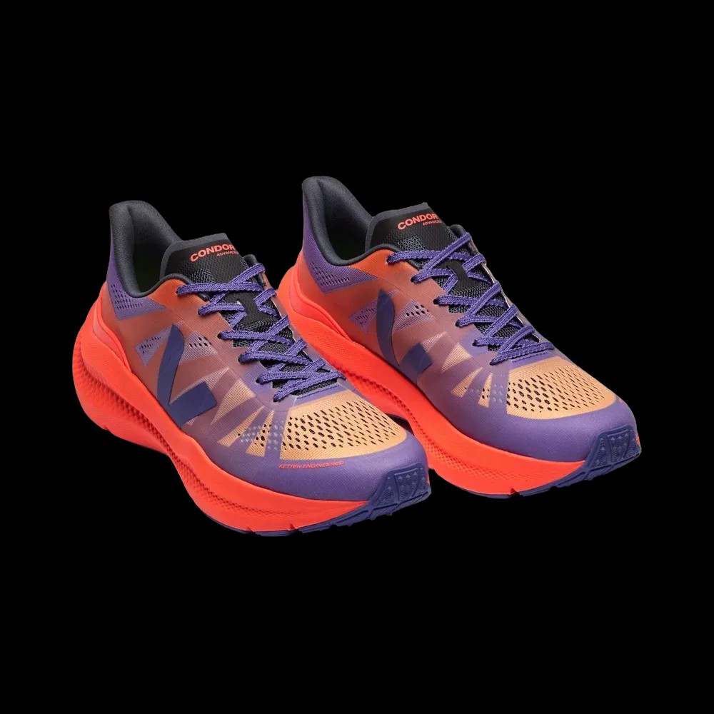 Veja Condor 3 Advanced Engineered-Mesh Gradient Purple Orange - HypeFly India View 2