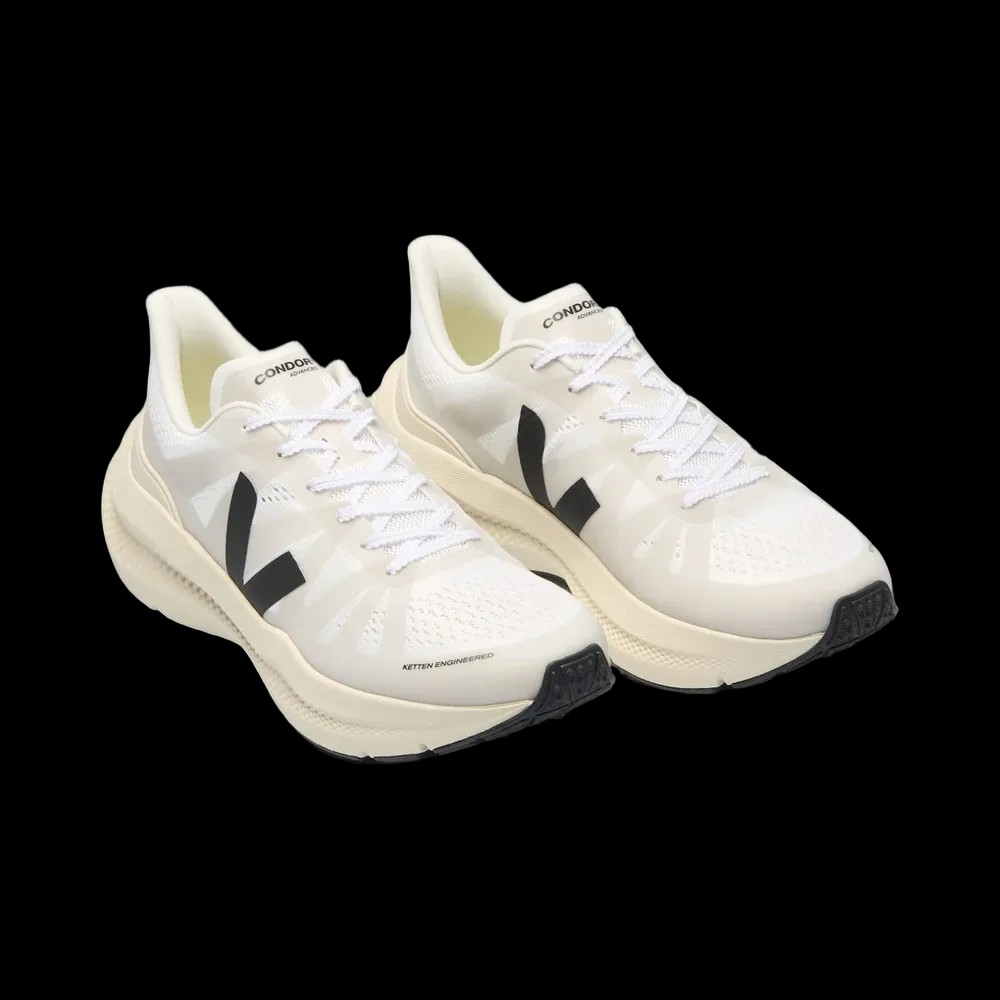 Veja Condor 3 Advanced Engineered-Mesh White Black - HypeFly India View 2
