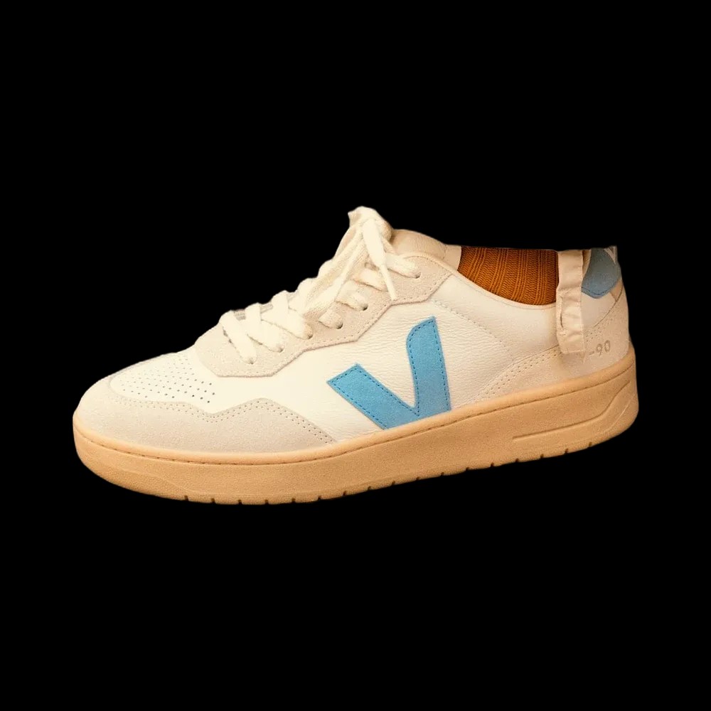 Veja V-90 Leather White Aqua Natural - HypeFly India View 4