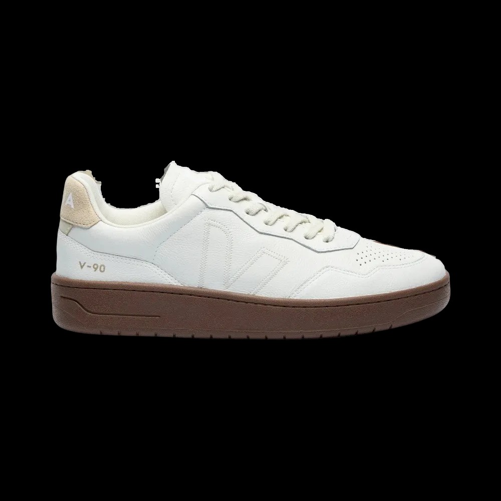Veja V-90 Leather White Pierre Almond - HypeFly India View 1