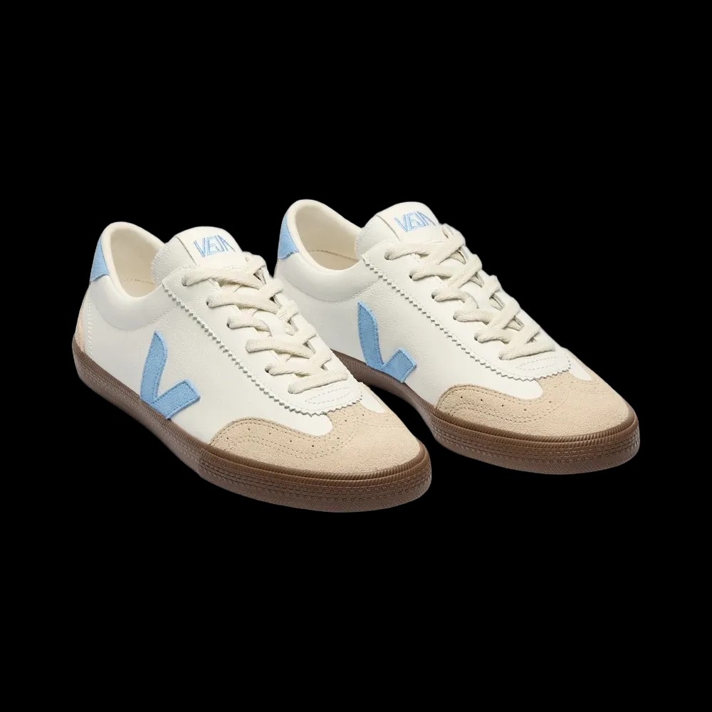 Veja Volley Leather White Aqua Bark - HypeFly India View 2