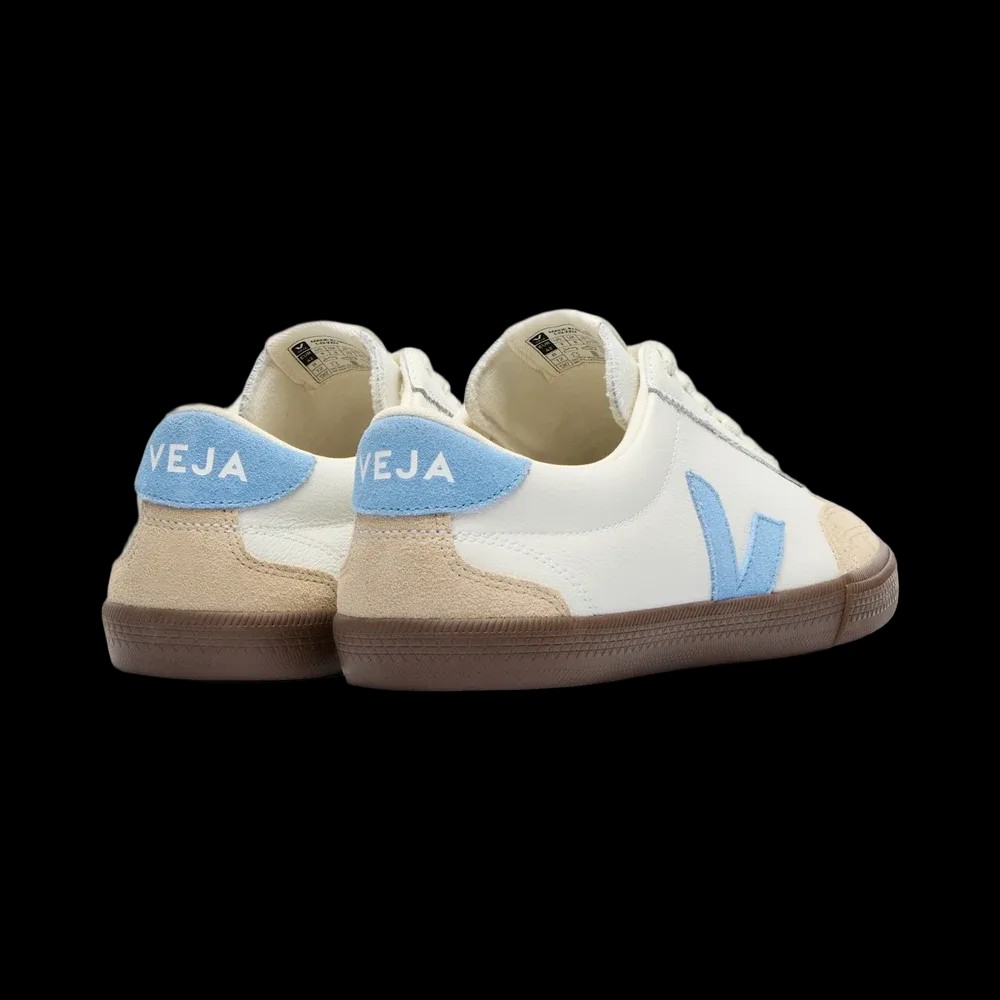 Veja Volley Leather White Aqua Bark - HypeFly India View 3