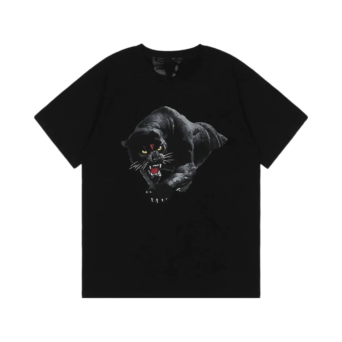 Vlone Black V Panther T Shirt Black - HypeFly India View 2